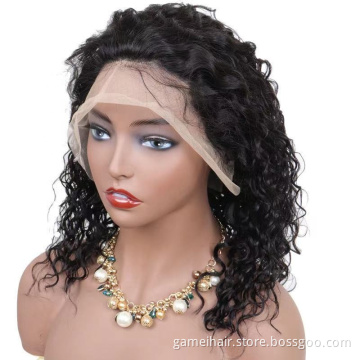 Wholesale curly full front brazilian 4/30 hd small size 613 red online human hair lace wigs with top quality